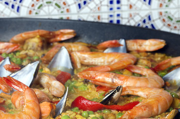 seafood paella.