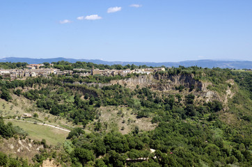 Fototapeta na wymiar Panoramic view of Civita di Bagnoregio