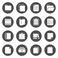 Document Circle Icons