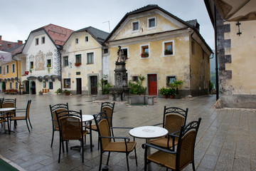 Fototapeta na wymiar Main Square in Radovljica