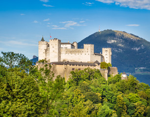 Fototapeta na wymiar Hohensalzburg Fortress in Salzburg, Austria