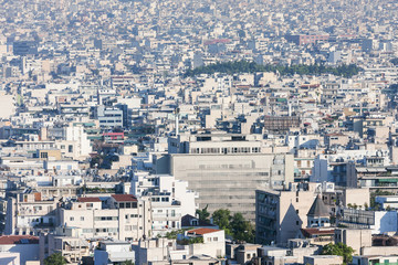 Fototapeta na wymiar City of Athens panoramic view