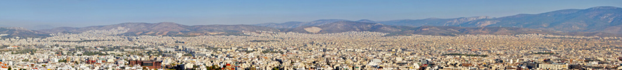 Fototapeta na wymiar City panorama of Athens in Greece