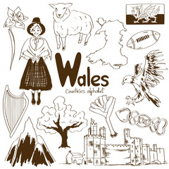 Collection of Wales icons