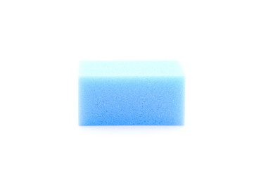 Square Sponge Over White Background