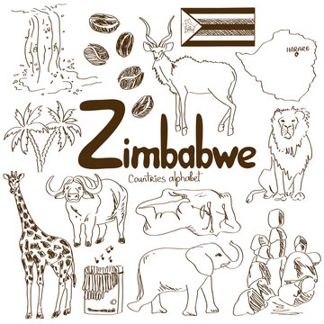 Collection of Zimbabwe icons