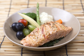Grilled Salmon steak