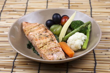 Grilled Salmon steak