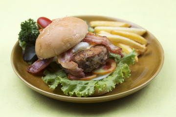 hamburger beef bacon