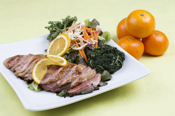 Roast Duck Breast with Orange sauce