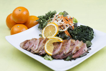 Roast Duck Breast with Orange sauce