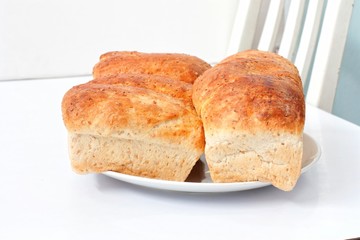 Whole Wheat Bread on white table