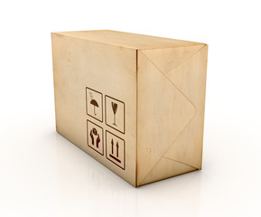 Cardboard box. Delivery concept