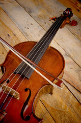 Fototapeta na wymiar Violin closeup