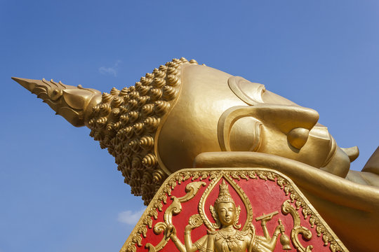 Reclining Buddha image, Vientiane  Province , Laos