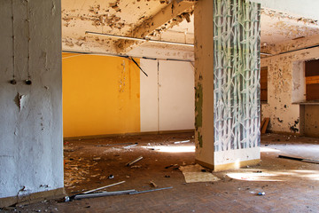 Old and abandoned room of the building