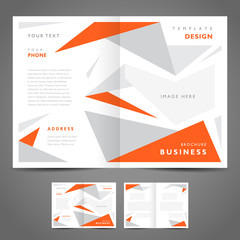 brochure design template abstract figure