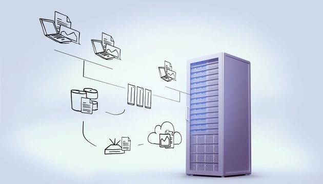 Composite image of cloud computing doodle