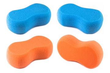 Fototapeta premium sponge on white background