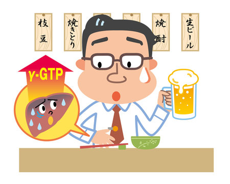 肝臓　&gamma;&minus;GTP　男性　飲酒