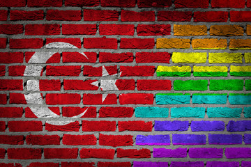 Dark brick wall - LGBT rights -
