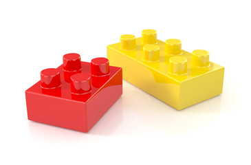 colorful building blocks isolated