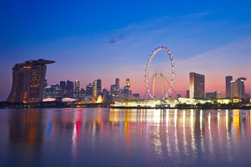 Naklejka premium Sunset in Singapore