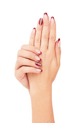 red manicure
