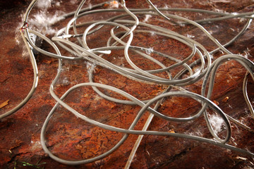 Dirty insulated cable