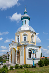 Fototapeta na wymiar orthodox church against the blue sky