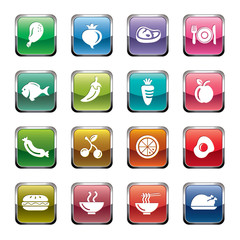 Food, Fruits and Vegetables Icons