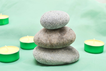 Zen stones and candles