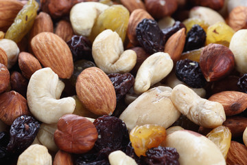 Mixed nuts and raisin