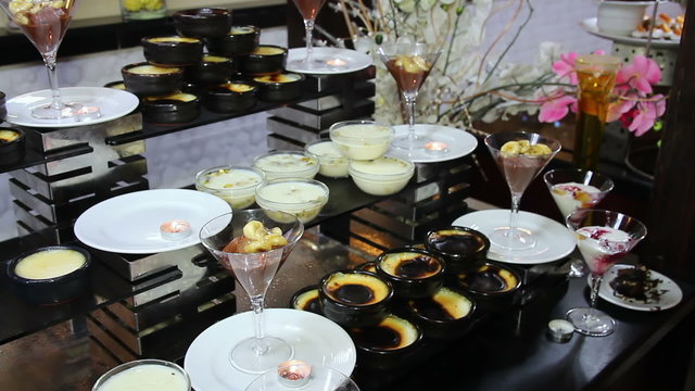 Variety of Desserts on Catering Buffet