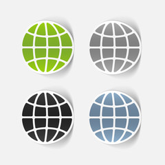 realistic design element: globe