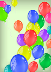 Colorful balloons background