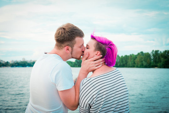 Close up of a young couple