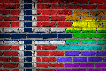 Dark brick wall - LGBT rights - Norway