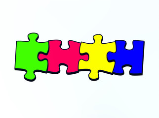 Fototapeta premium Puzzle abstract