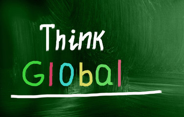 Obraz premium think global concept