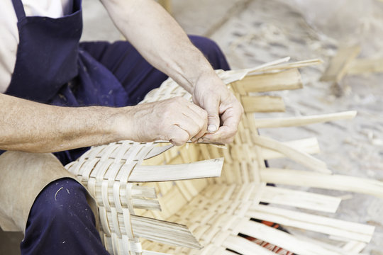 Home-made wicker baskets