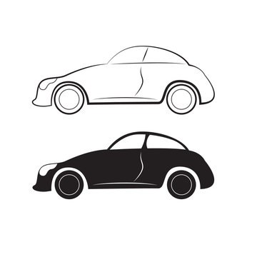 car silhouettes for design side view