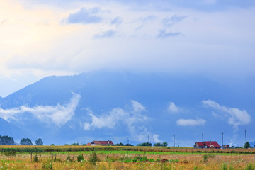 Obraz premium rainy mountain landscape, Romania