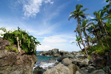 Fototapeta na wymiar Colombian Caribbean coast near Panama border