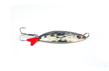 fishing lures over white