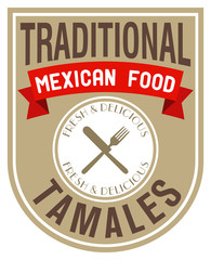 mexican food tamales label