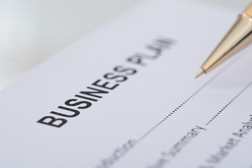 Obraz premium Pen Business Plan Form