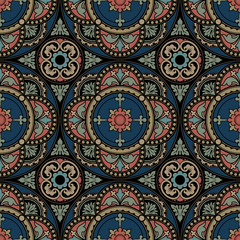 Pattern on the dome. Vector illustrations.