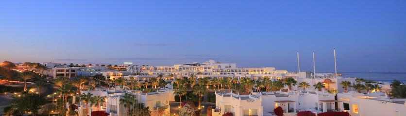 Panorama nacht stad Sharm el-Sheikh