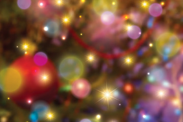 Blurred christmas lights background